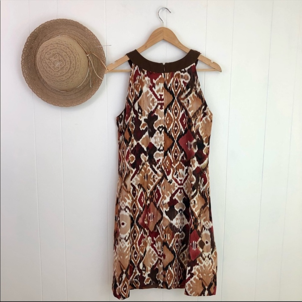 ELIZA J NEW YORK IKAT BEADED DRESS SZ 10 - Picture 3 of 12